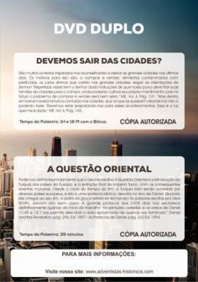 DVD - Devemos Sair das Cidades? e A Questão Oriental.