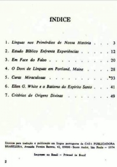 Os Adventistas do Sétimo dia e as Experiências Carismáticas.